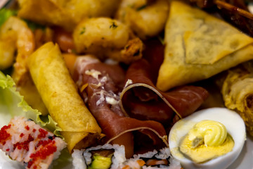 Various delicacies in a Chinese restaurant.