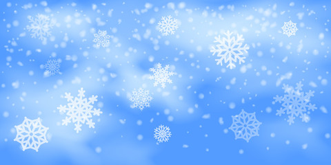 Snowflakes, snowfall.