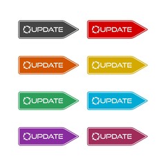 Update color icon set isolated on white background 