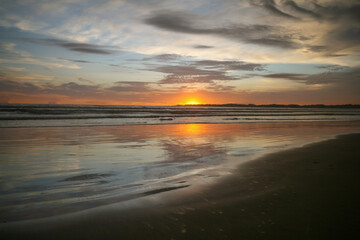 Fototapeta na wymiar Sunset on The Indian ocean, Sri Lanka.