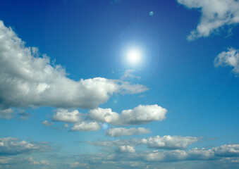 Naklejka na ściany i meble clouds in the blue sky