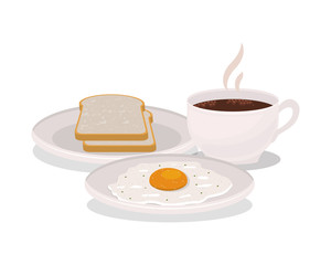 delicious breakfast egg and bread vector design