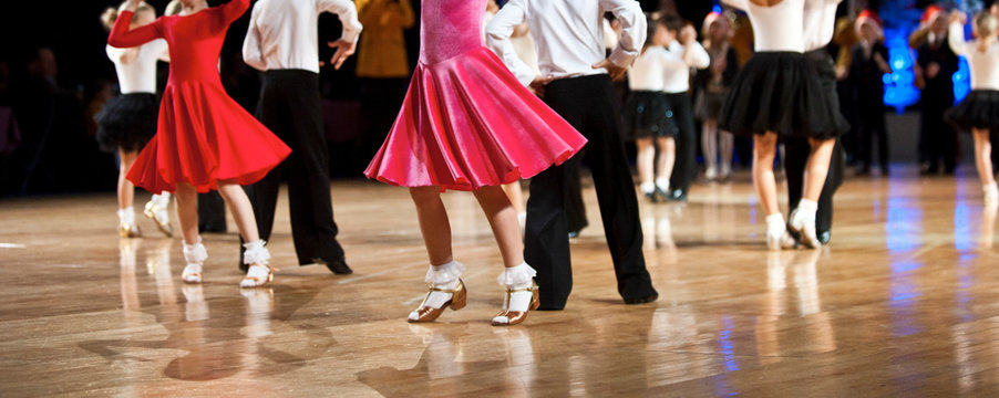 Girl and boy dancer latino international dancing
