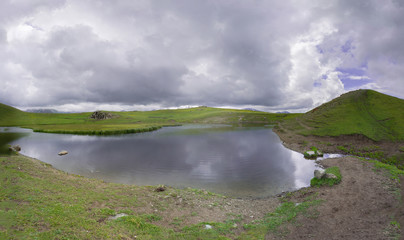 A small lake near the gorge. Dzungarian Alatau> Almaty region region> 
