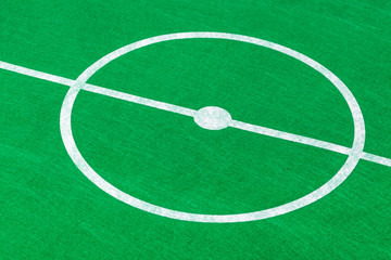 Lines on soccer football field