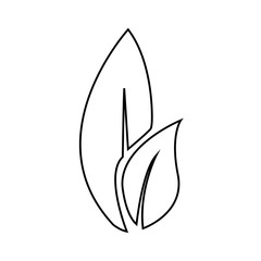 Leaf icon vector in simple design