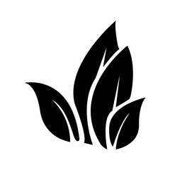 Fototapeta premium Leaf icon vector in simple design