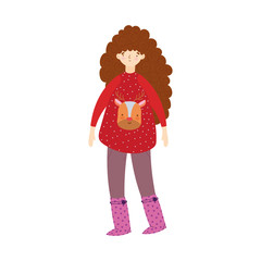 woman with ugly sweater character