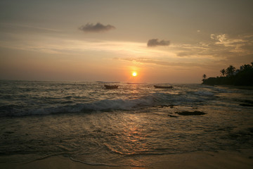 Sunset on The Indian ocean, Sri Lanka.