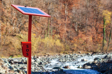 emergency telephone with autonomous power supplies