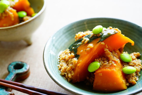 かぼちゃのそぼろ煮