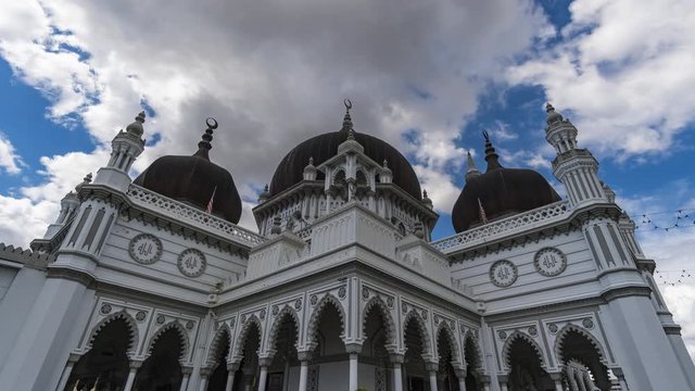 timelapse of moving clouds over Zahir mosque