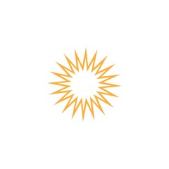 Sun logo vector illustration template