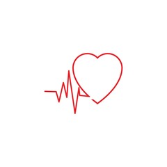 Medical heart illustration vector template art design