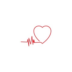 Medical heart illustration vector template art design