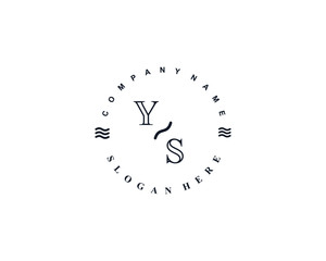 Initial YS vintage logo template