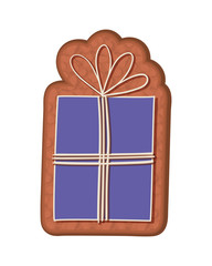 Merry christmas gift cookie vector design