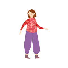 woman with ugly sweater character