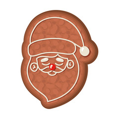 Merry christmas santas cookie vector design