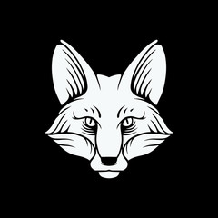 vector illustration of a fox. Animal head Design for logo and T shirt design