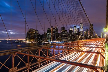 Night view from Brooklyn Bridge 