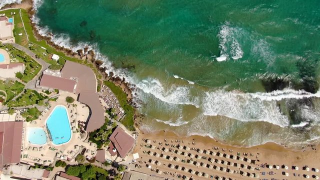 Biarritz Beach And Sea Aerial High