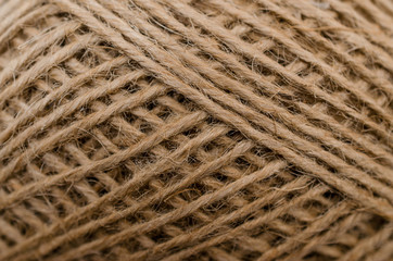 Hemp cord, jute twine texture background