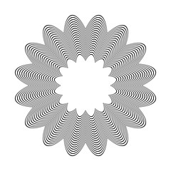 Abstract geometric circle design element.