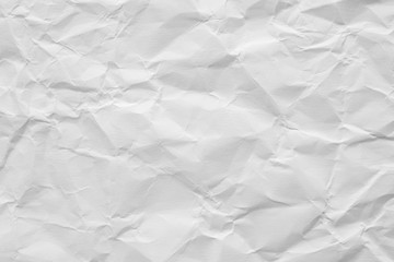 Abstract white crumpled paper texture background