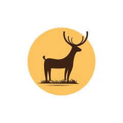 Deer logo vector illustraation