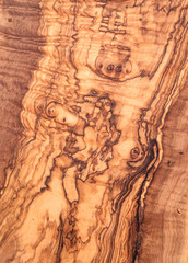 A detail from the trunk of the olive tree and its pattern. Texture consisting of polished surface and knot marks.