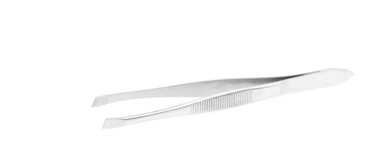 Tweezer isolated on white background.            