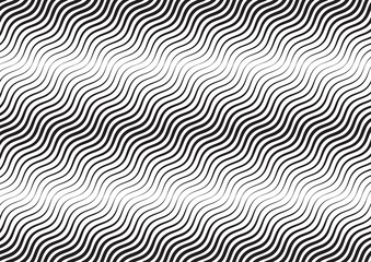 Abstract halftone line background. Monochrome pattern with varying line thickness square.  Vector modern pop art texture for poster, sites, business cards, cover, postcard, design, labels, stickers.