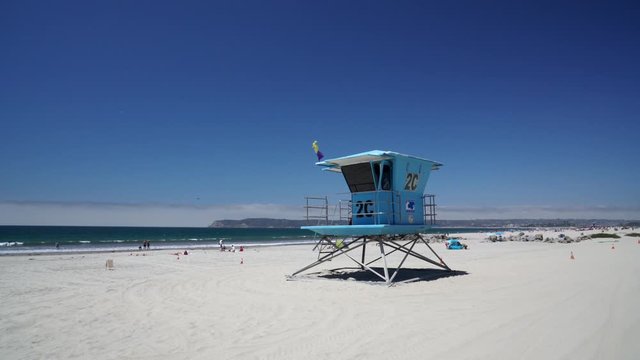 Lifeguard tower of Coronado beach, San Diego