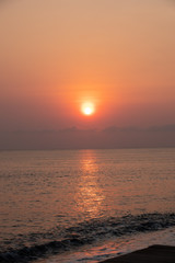 Beautiful sunset in a tropical island