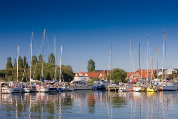 Fototapeta na wymiar Timmendorf harbour, Poel Island, Mecklenburg-Western Pomerania,germany,europe