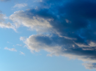 Blue sky with a lot of clouds