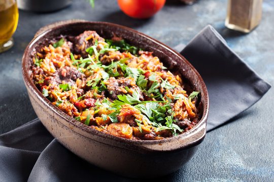 Giouvetsi - Greek beef and orzo stew