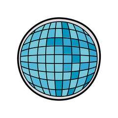 Isolated disco sphere vector design
