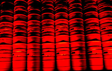 Obraz premium red and black abstract photography. Red is a fiery color with an immaterial and restless character. Remember youthful joy, but in dark tones symbolizes virile maturity. It resembles the clear tones of