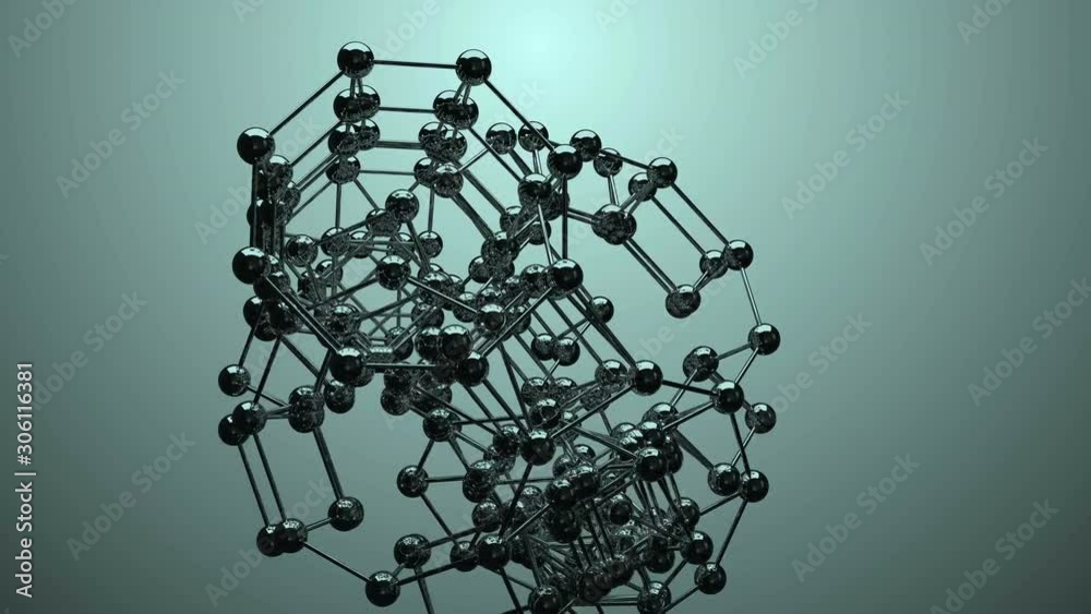 Poster abstract blue geometrical background with moving lines and dots. looping cg animation bog data, alph