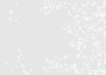 Grey Snowfall Festive Banner. Season Snowflake Card. Merry Background. Grey Snow Magic Texture. Snowfall Fall Postcard.