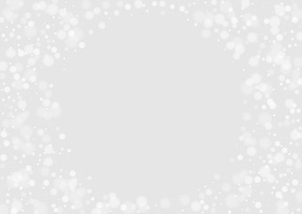 Gray Flake Graphic Backdrop. Vector Snow Pattern. Merry Card. Grey Snow Overlay Backdrop. Sky Magic Design.
