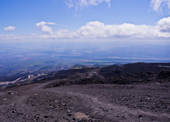View from Etna on Sycily - obrazy, fototapety, plakaty