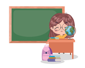 School kids cartoons vector design