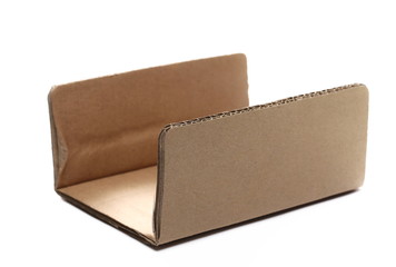 Simple cardboard box, packaging isolated on white background