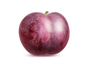 Plum isolated on white background with clipping path
