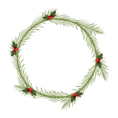 Winter leaves crown vector design