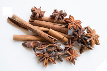 Chinese herbs,Thai herbs,star anise and cinnamon
