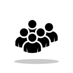 People icon in flat style. Group of people symbol for your web site design, logo, app, UI Vector EPS 10.